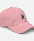 Panda-Embroidered-Dad-Hat-Pink-Right-Front-View