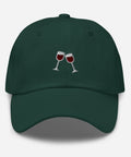 Wine-Embroidered-Dad-Hat-Spruce-Front-View