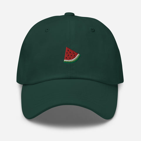 Watermelon-Embroidered-Dad-Hat-Spruce-Front-View