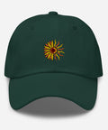Sunflower-Embroidered-Dad-Hat-Spruce-Front-View