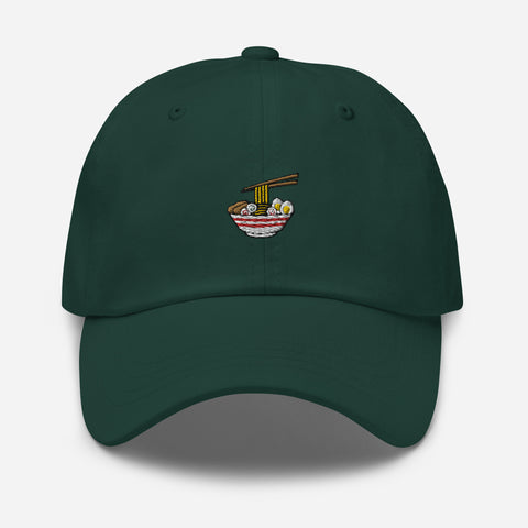Ramen-Bowl-Embroidered-Dad-Hat-Spruce-Front-View