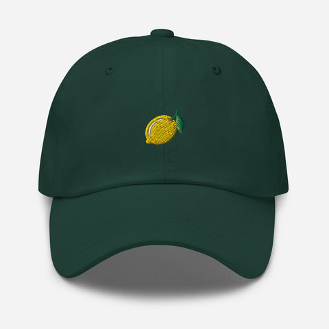 Lemon-Embroidered-Dad-Hat-Spruce-Front-View