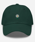 Daisy-Embroidered-Dad-Hat-Spruce-Front-View