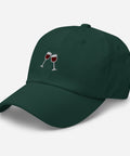 Wine-Embroidered-Dad-Hat-Spruce-Left-Front-View