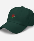 Watermelon-Embroidered-Dad-Hat-Spruce-Left-Front-View