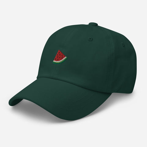 Watermelon-Embroidered-Dad-Hat-Spruce-Left-Front-View