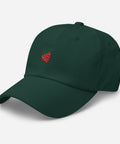 Strawberry-Embroidered-Dad-Hat-Spruce-Left-Front-View