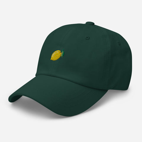 Lemon-Embroidered-Dad-Hat-Spruce-Left-Front-View
