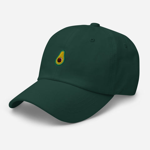 Avocado-Embroidered-Dad-Hat-Spruce-Left-Front-View