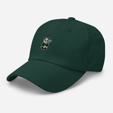Panda-Embroidered-Dad-Hat-Spruce-Left-Front-View