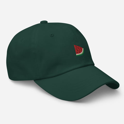Watermelon-Embroidered-Dad-Hat-Spruce-Right-Front-View