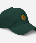 Sunflower-Embroidered-Dad-Hat-Spruce-Right-Front-View