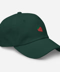 Strawberry-Embroidered-Dad-Hat-Spruce-Right-Front-View