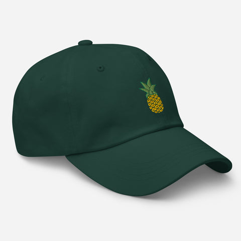 Pineapple-Embroidered-Dad-Hat-Spruce-Right-Front-View