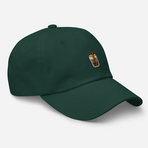 Bubble-Tea-Embroidered-Dad-Hat-Spruce-Right-Front-View