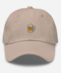 Beer-Mug-Embroidered-Dad-Hat-Stone-Front-View