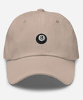 Magic-Eight-Ball-Embroidered-Dad-Hat-Stone-Front-View