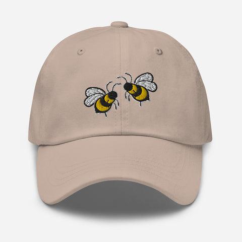 Bee-Mine-Embroidered-Dad-Hat-Stone-Front-View