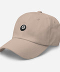 Magic-Eight-Ball-Embroidered-Dad-Hat-Stone-Left-Front-View