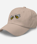 Bee-Mine-Embroidered-Dad-Hat-Stone-Left-Front-View
