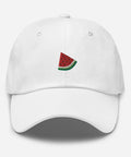 Watermelon-Embroidered-Dad-Hat-White-Front-View