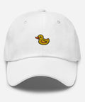 Rubber-Duck-Embroidered-Dad-Hat-White-Front-View