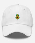 Avocado-Embroidered-Dad-Hat-White-Front-View