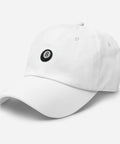 Magic-Eight-Ball-Embroidered-Dad-Hat-White-Left-Front-View
