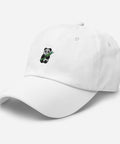 Panda-Embroidered-Dad-Hat-White-Left-Front-View