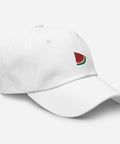 Watermelon-Embroidered-Dad-Hat-White-Right-Front-View