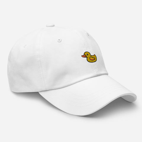 Rubber-Duck-Embroidered-Dad-Hat-White-Right-Front-View