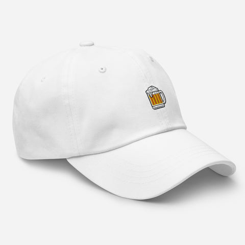 Beer-Mug-Embroidered-Dad-Hat-White-Right-Front-View