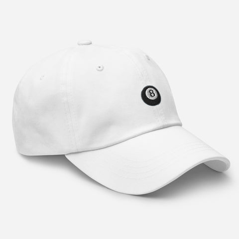 Magic-Eight-Ball-Embroidered-Dad-Hat-White-Right-Front-View