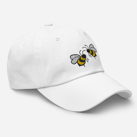 Bee-Mine-Embroidered-Dad-Hat-White-Right-Front-View