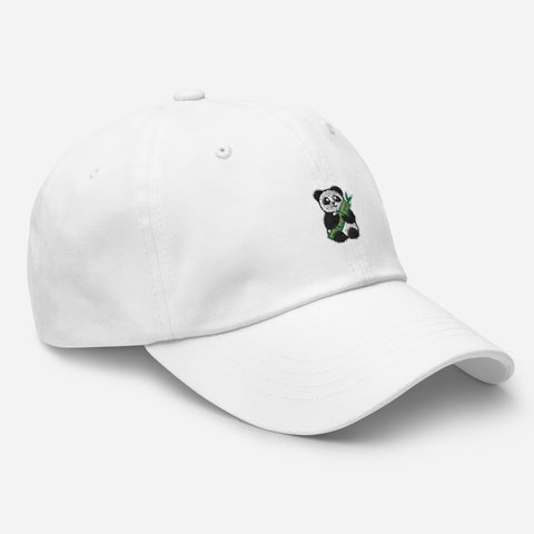 Panda-Embroidered-Dad-Hat-White-Right-Front-View