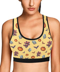 Halloween-Womens-Bralette-Yellow-Model-Front-View