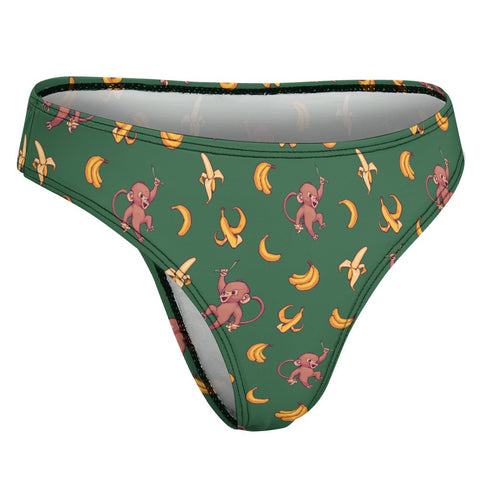 Baby-Monkey-Women's-Thong-Green-Product-Side-View