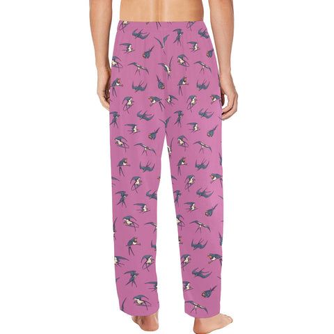 Sparrow-Mens-Pajama-Pink-Model-Back-View