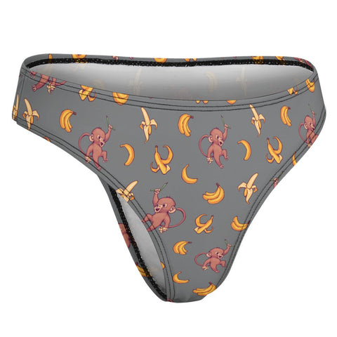 Baby-Monkey-Women's-Thong-Gray-Product-Side-View