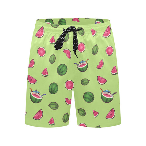 Watermelon-Mens-Swim-Trunks-Lime-Green-Front-View