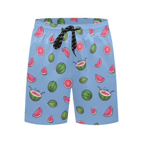 Watermelon-Mens-Swim-Trunks-Blue-Front-View