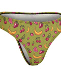 Fruit-Punch-Women's-Thong-Olive-Green-Product-Side-View