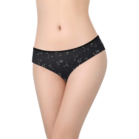 Astrology-Womens-Hipster-Underwear-Black-Model-Front-View