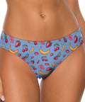 Fruit-Punch-Women's-Thong-Cornflower-Blue-Model-Front-View