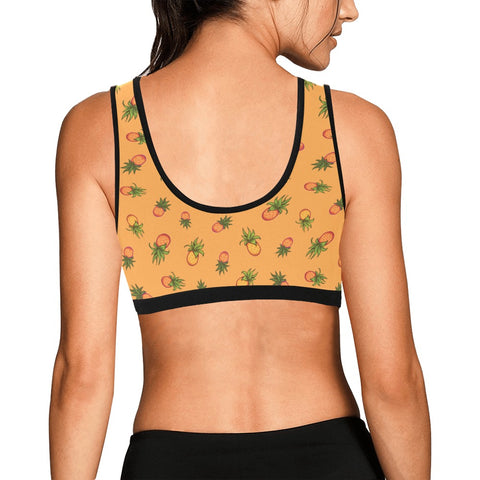 Pineapple-Womens-Bralette-Orange-Model-Back-View