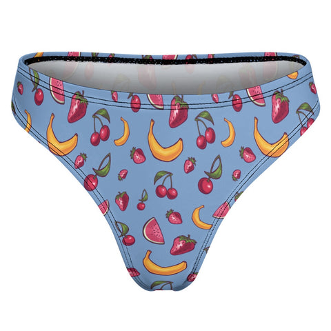 Fruit-Punch-Women's-Thong-Cornflower-Blue-Product-Back-View