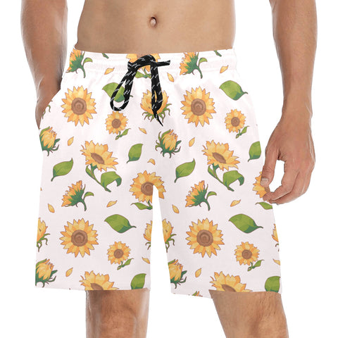 Sunflower-Men's-Swim-Trunks-Snow-Model-Front-View