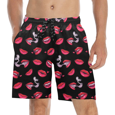 Fatal-Attraction-Mens-Swim-Trunks-Black-Model-Front-View