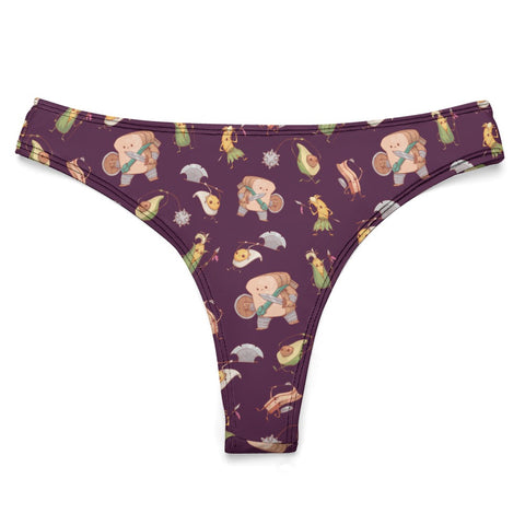 Food Fight Women's Thong