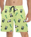 Panda-Men's-Swim-Trunks-Khaki-Model-Front-View